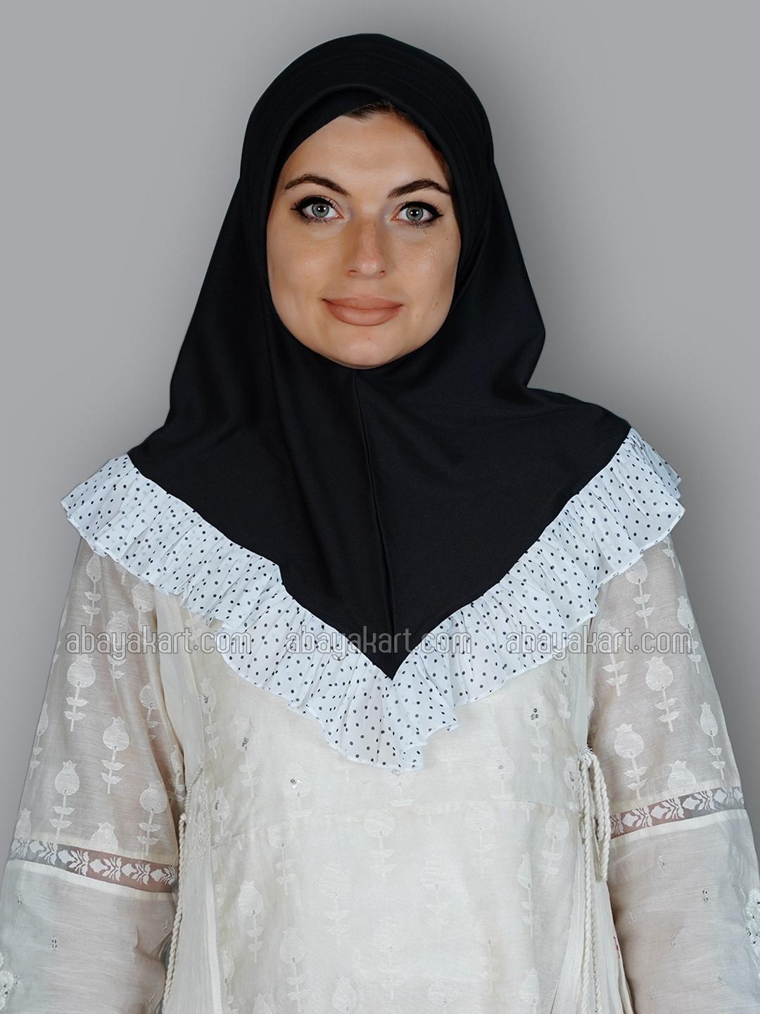 Wholesale Aleema Instant Hijabs In Black And White