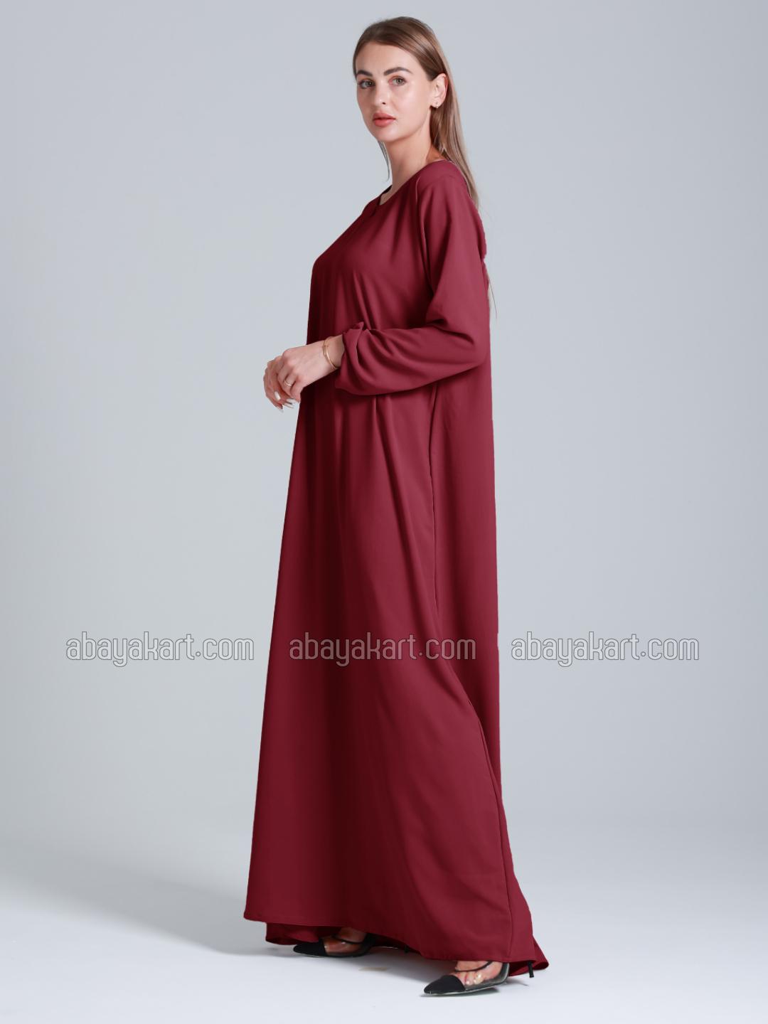 Wholesale Simple Abaya In Maroon