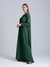Wholesale Simple Abaya In Dark Green Thump