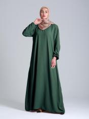 Wholesale Simple Abaya In Dark Green Thump