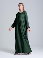 Wholesale Simple Abaya In Dark Green Thump