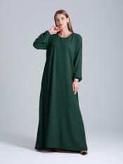 Wholesale Simple Abaya In Dark Green Thump