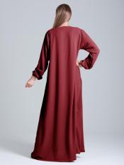 Wholesale Simple Abaya In Maroon Thump