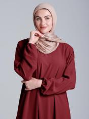 Wholesale Simple Abaya In Maroon Thump