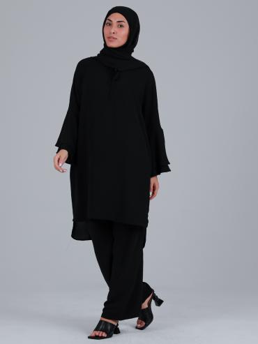 Wholesale Kurti With Palazzos In Black.