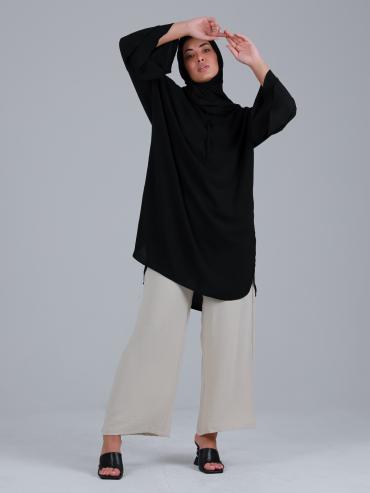 Wholesale Kurti With Palazzos In Black And Cream