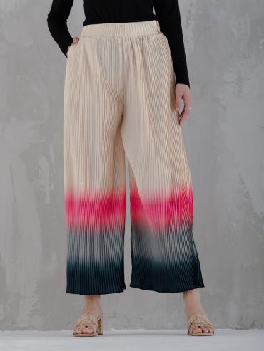 Wholesale Elastic Waist Pleated Palazzos