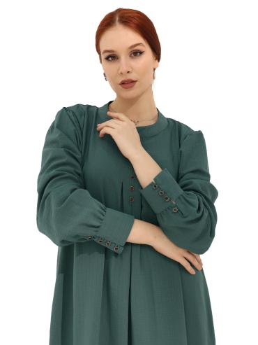 Wholesale Gorgeous Abaya with Show Buttons in Cadet Blue