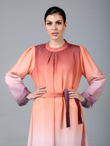 Wholesale Stylish MultiColored Ombre Formal Gown