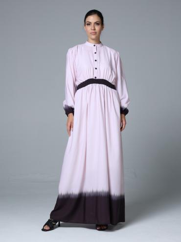 Wholesale Fabulous MultiColored Ombre Modest Dress