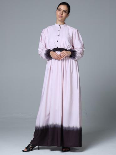 Wholesale Fabulous MultiColored Ombre Modest Dress