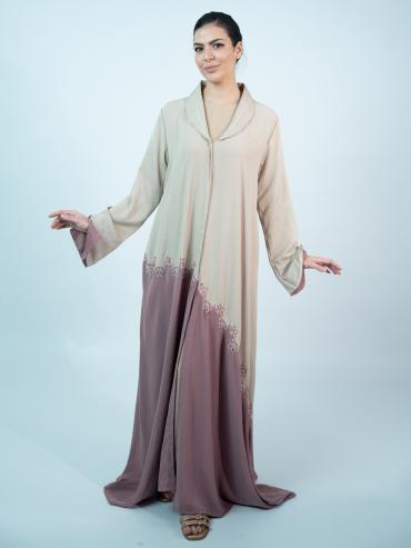 Wholesale Stylish FloralDesigned Front Open Abaya