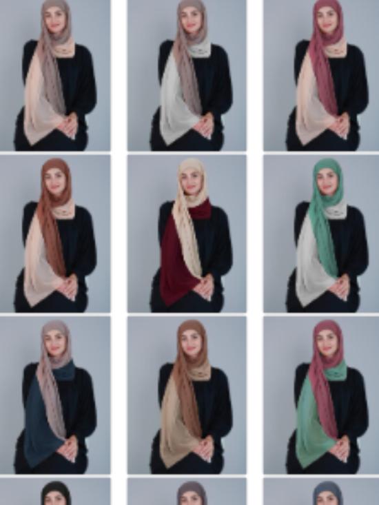 Double Shaded Cap Hijabs Image