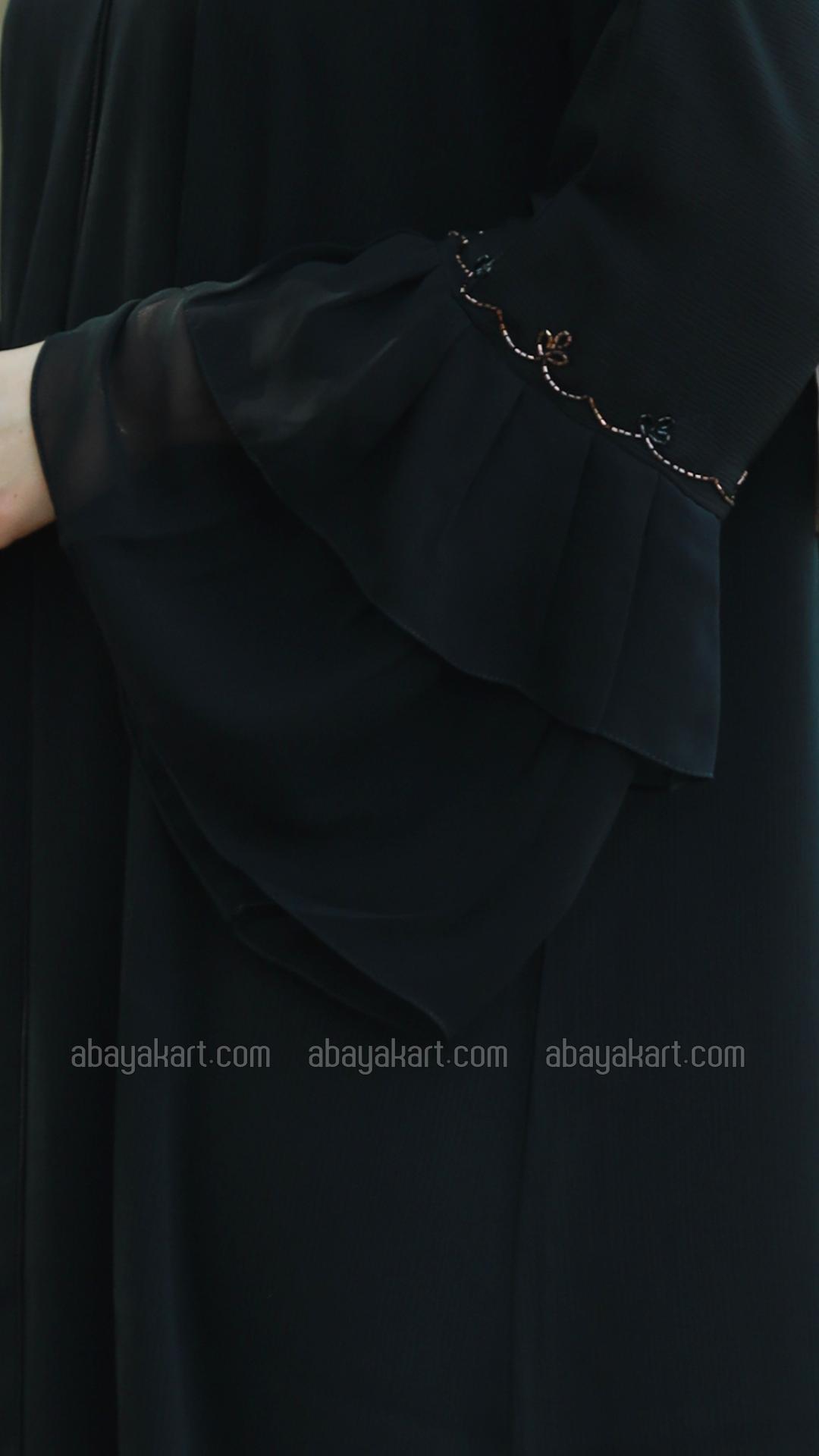 Wholesale  Stylish Abaya With Hand Work In Black