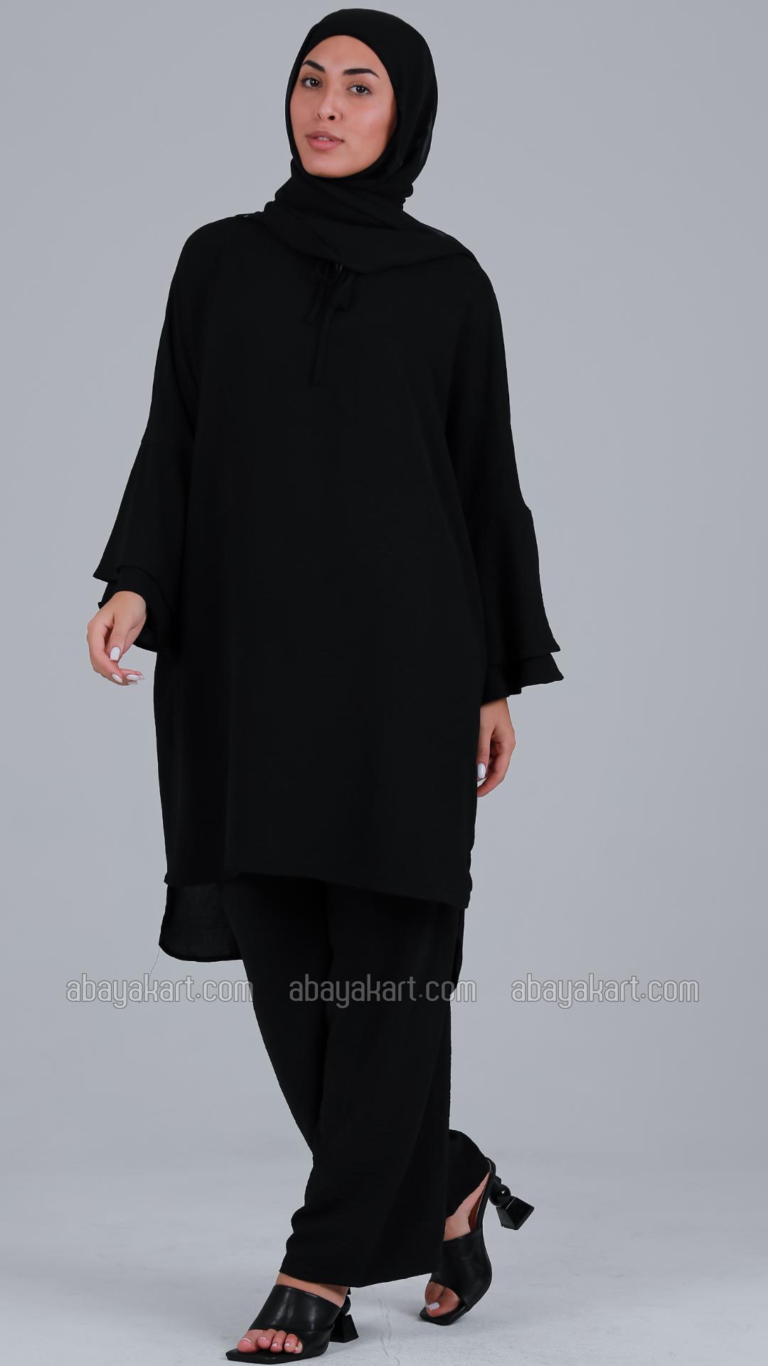 Wholesale Kurti With Palazzos In Black