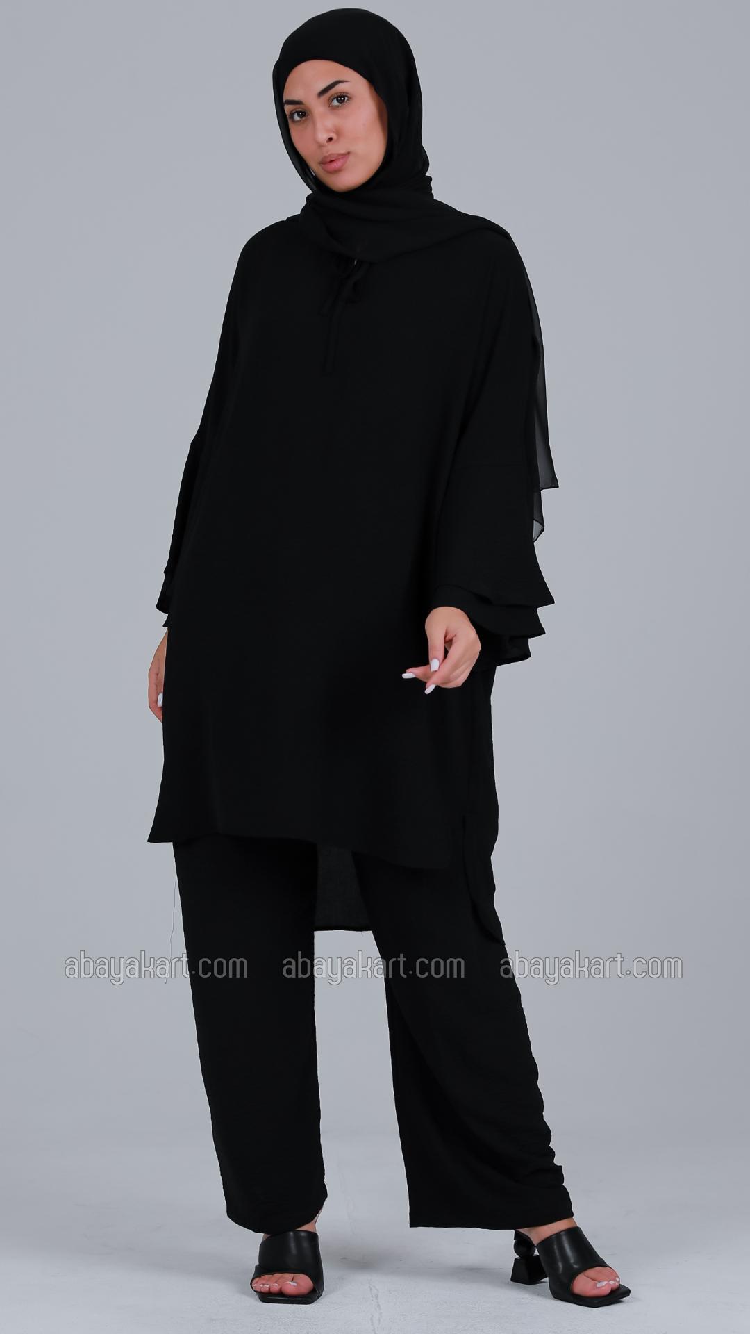 Wholesale Kurti With Palazzos In Black