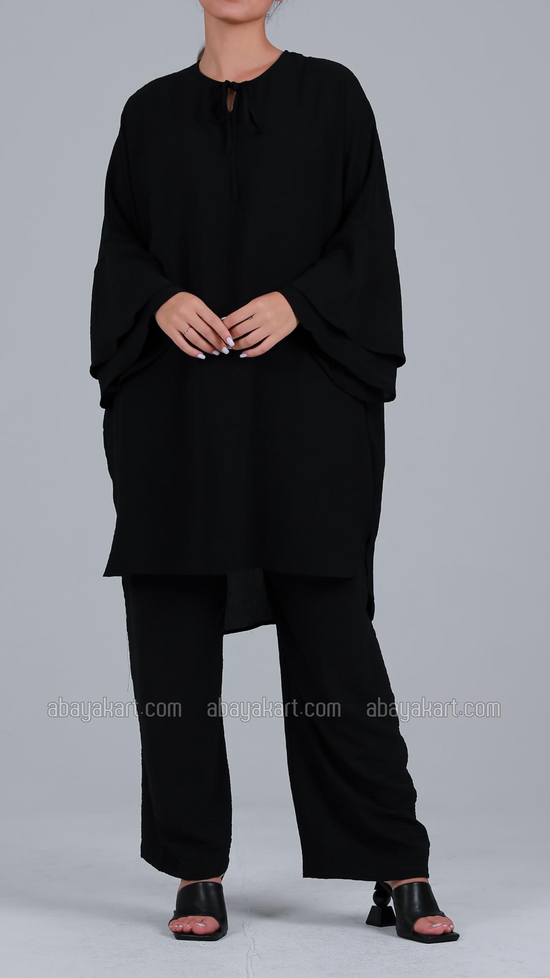 Wholesale Kurti With Palazzos In Black
