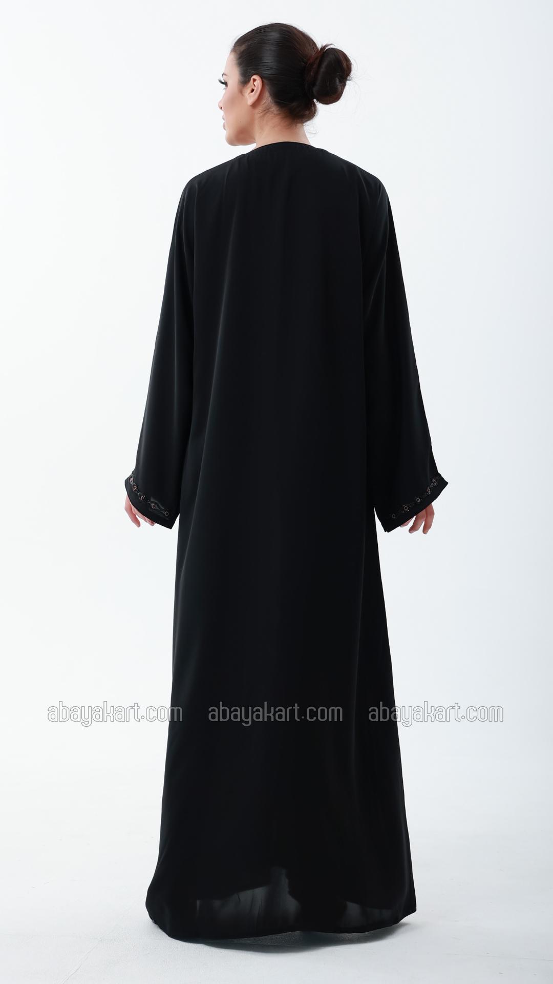 Wholesale Elegant Nida Matte Abaya in Black