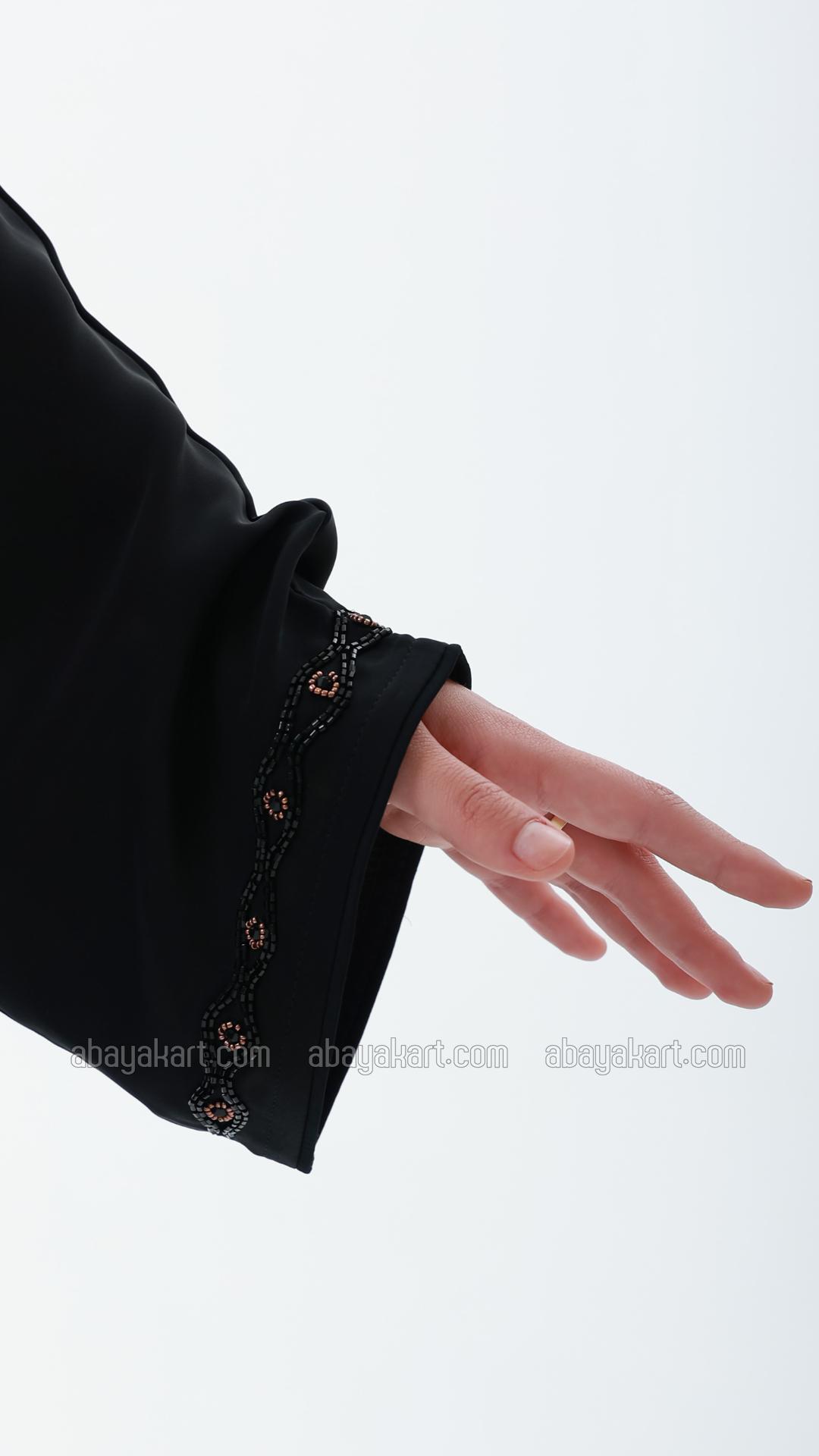Wholesale Elegant Nida Matte Abaya in Black
