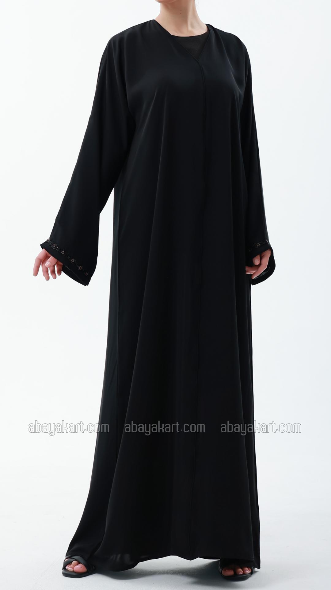 Wholesale Elegant Nida Matte Abaya in Black