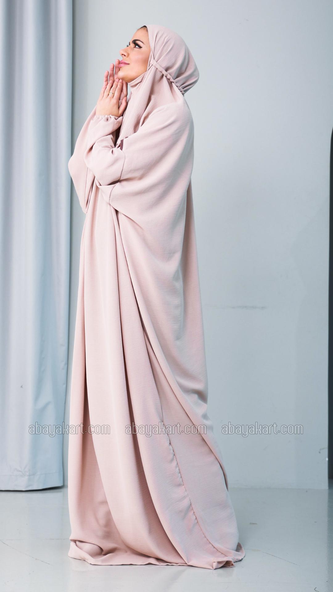 Wholesale Premium Islamic Prayer Dress In Almond