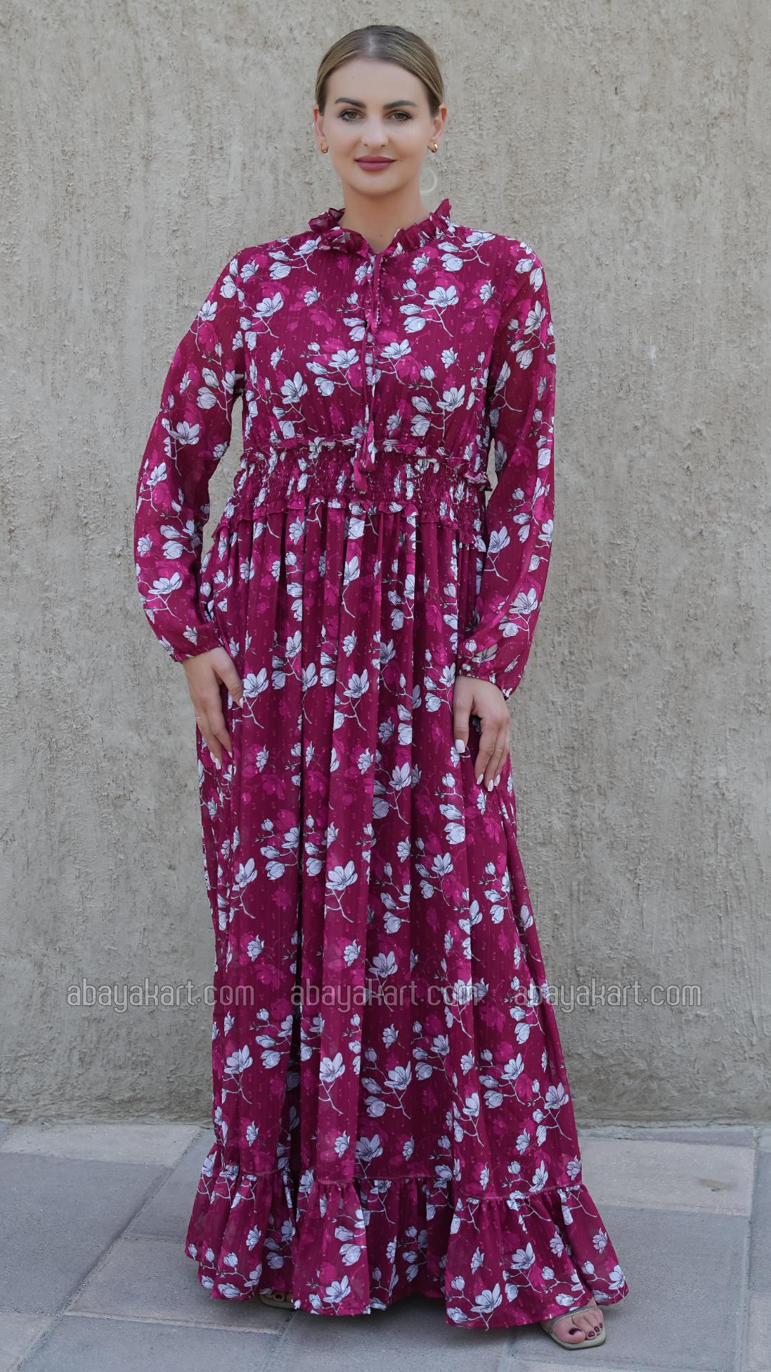 Wholesale Modest Dress with Floral Print