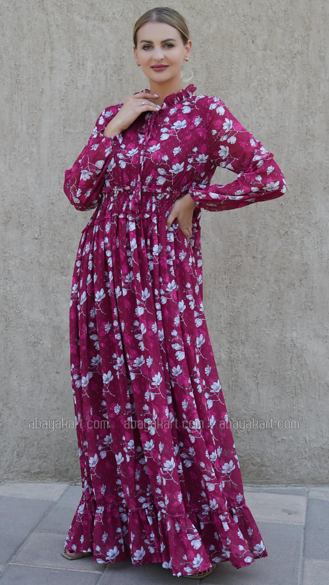 Wholesale Modest Dress with Floral Print