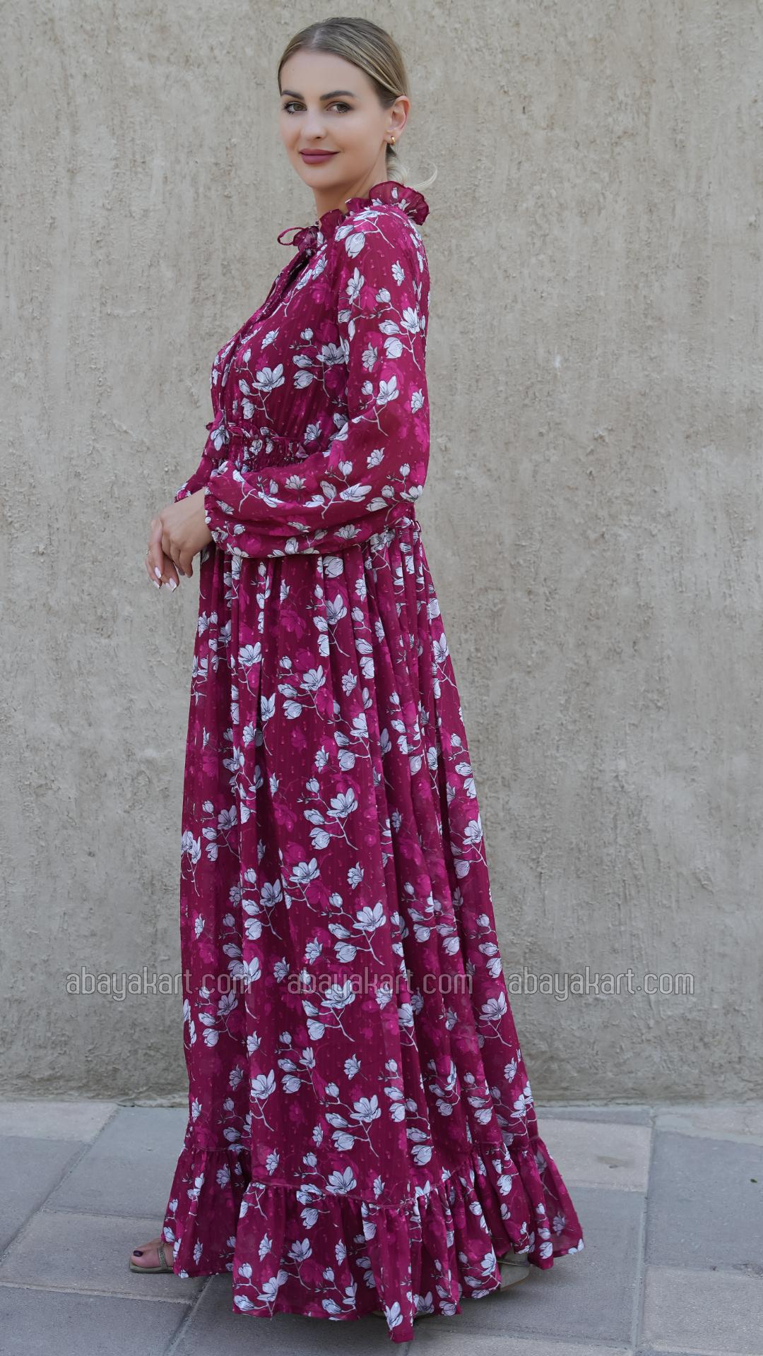 Wholesale Modest Dress with Floral Print