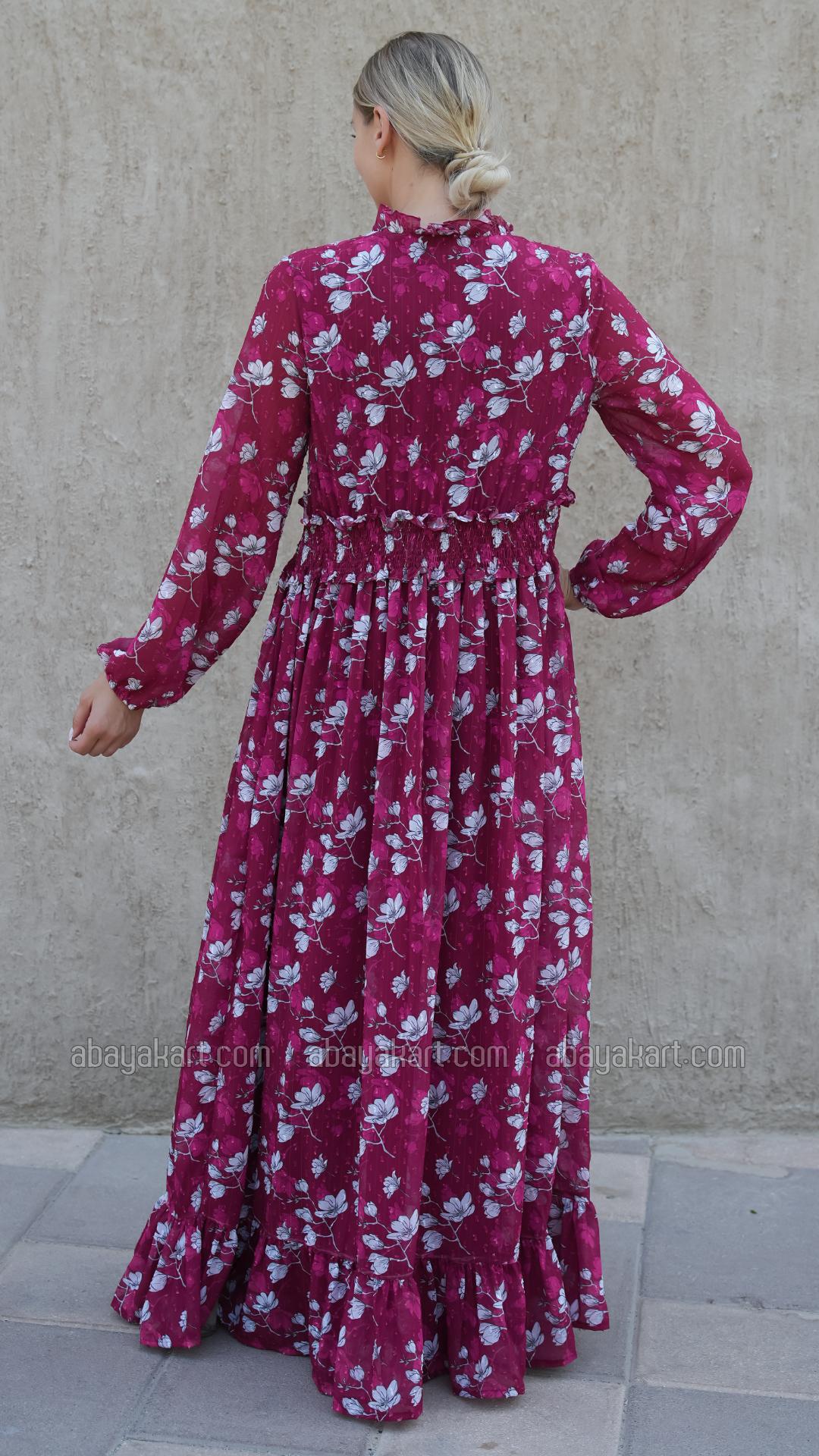 Wholesale Modest Dress with Floral Print