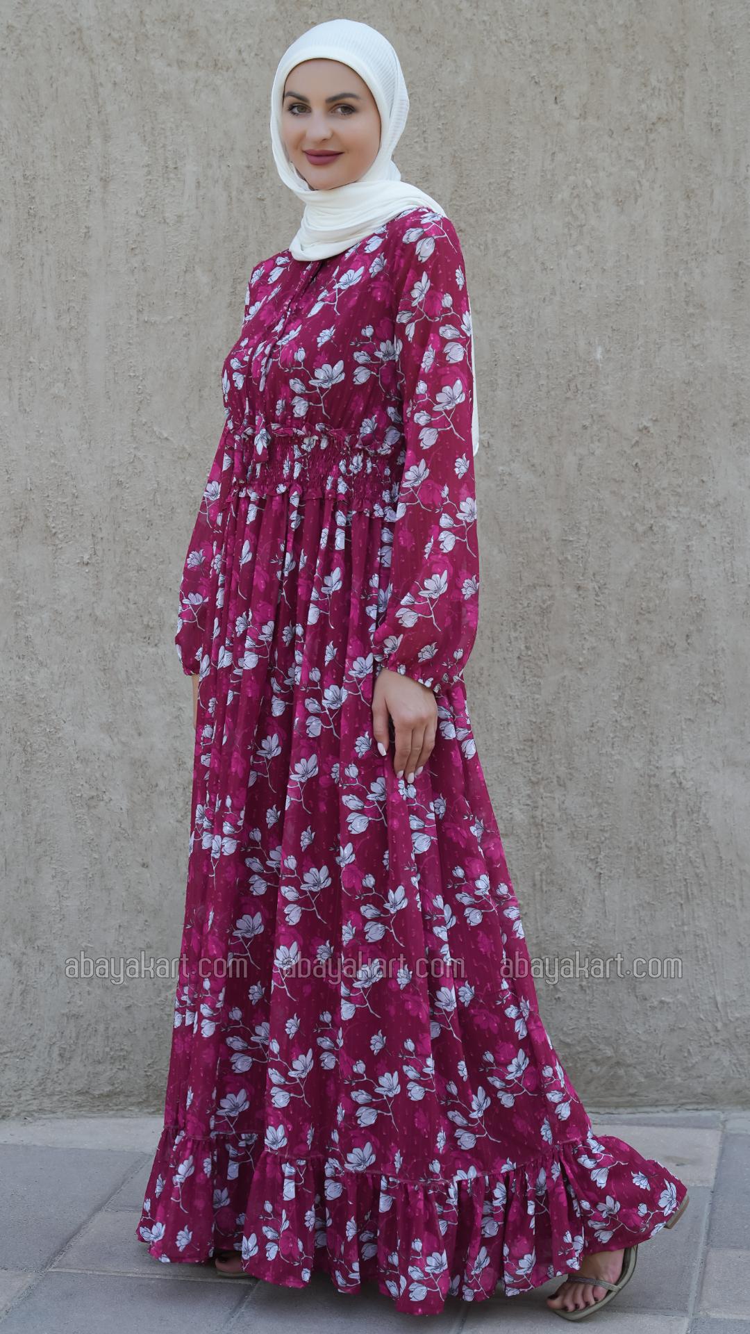 Wholesale Modest Dress with Floral Print