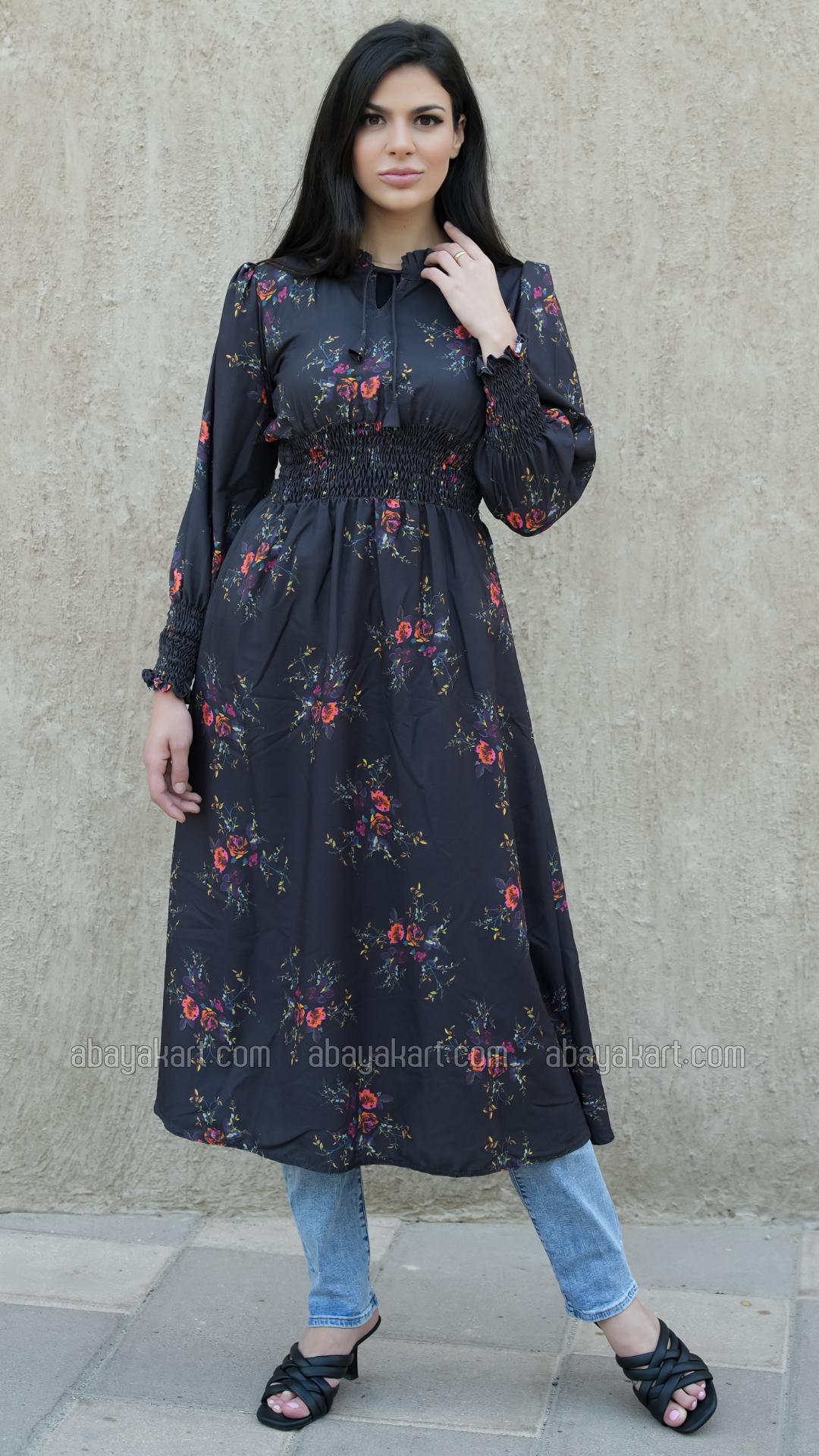 Wholesale Stylish Modest Kurti with Floral Print