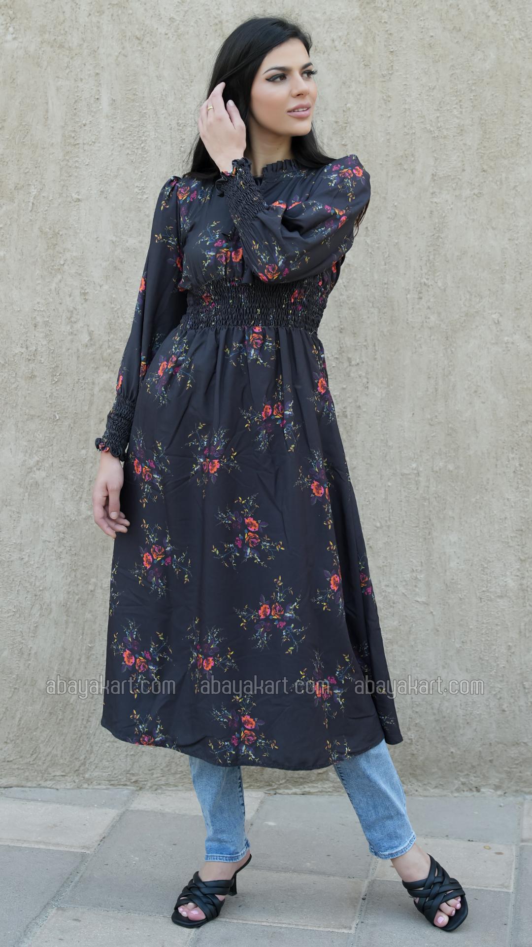 Wholesale Stylish Modest Kurti with Floral Print