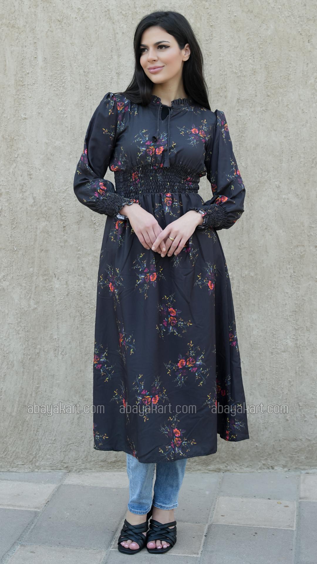 Wholesale Stylish Modest Kurti with Floral Print