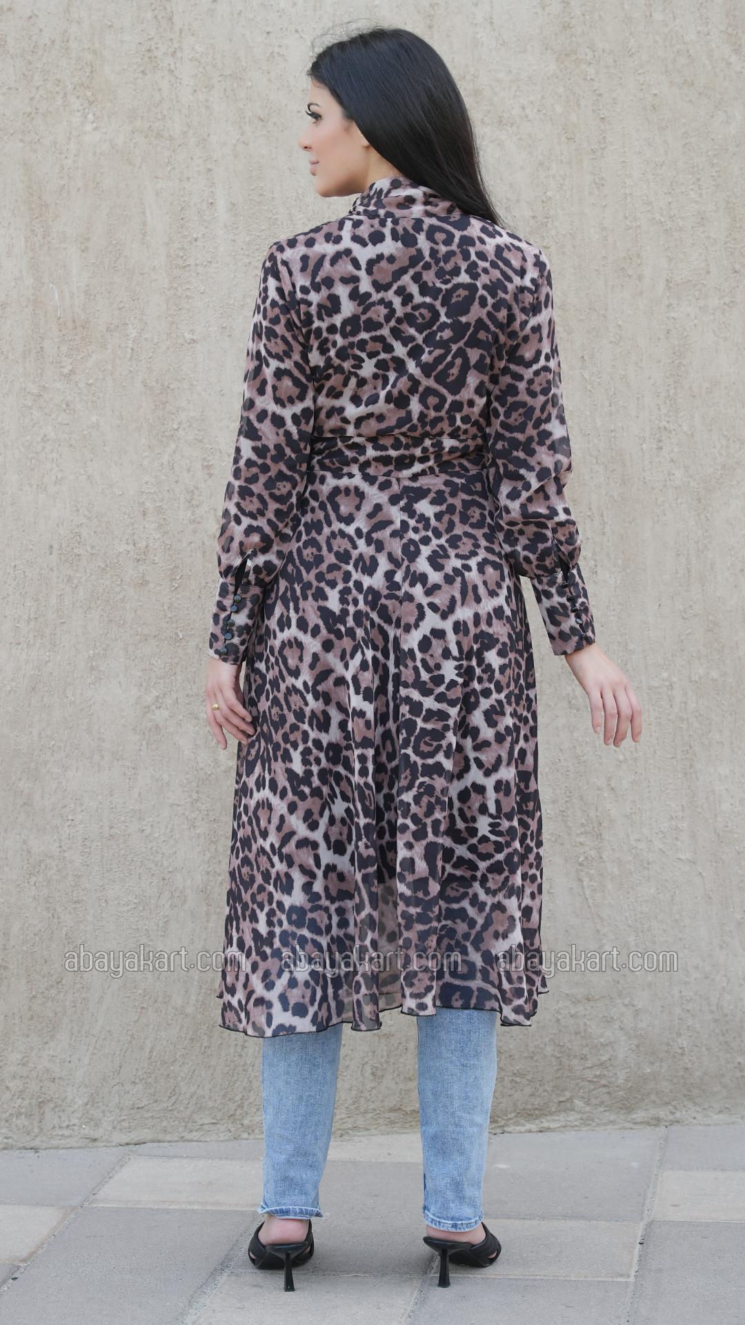 Wholesale Tiger Printed Modest Kurti