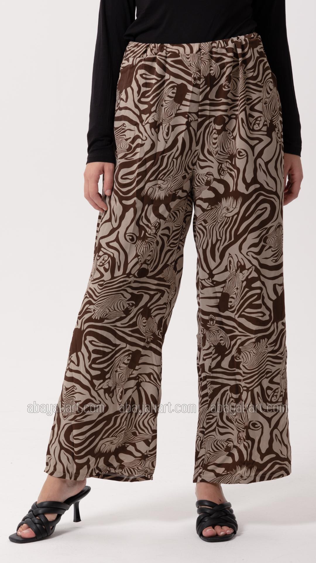 Wholesale Printed Coord Set In Brown