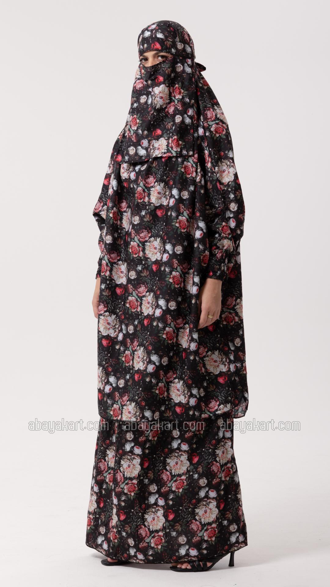 Wholesale Printed Jilbab with a Skirt and Niqab