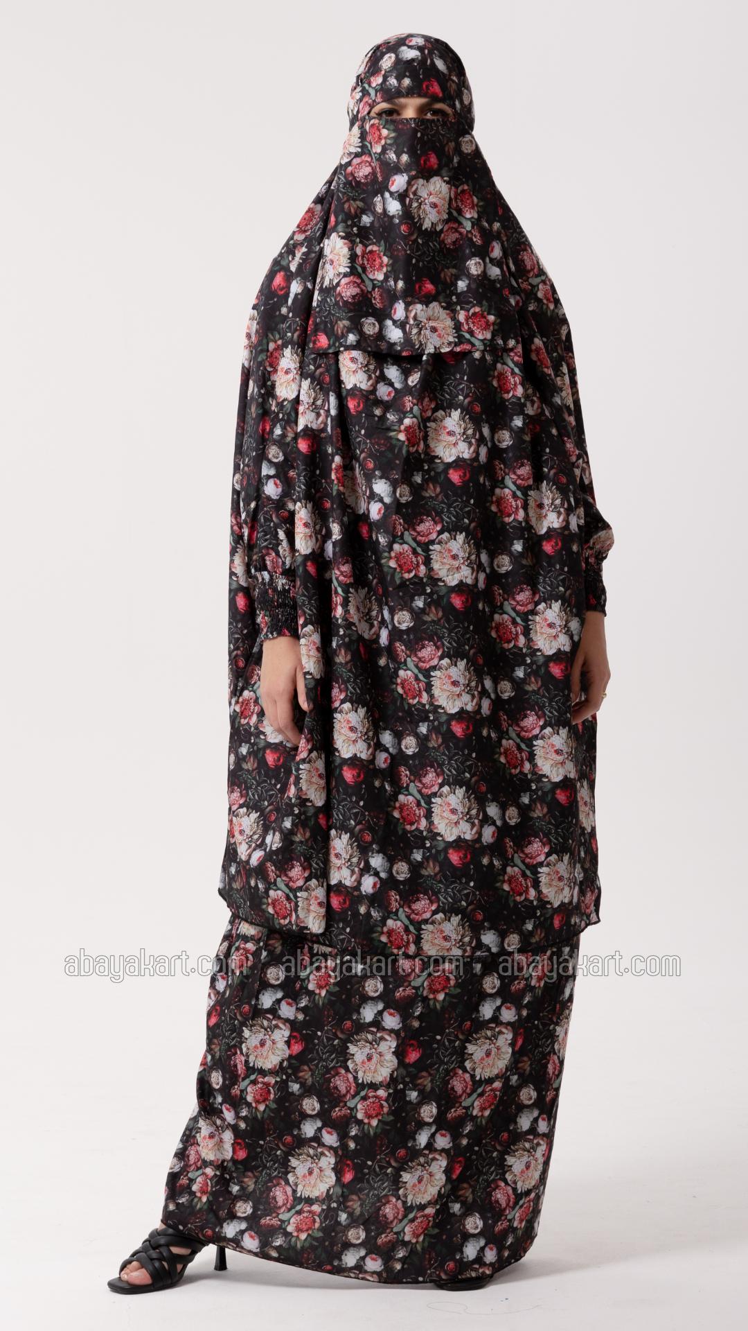 Wholesale Printed Jilbab with a Skirt and Niqab