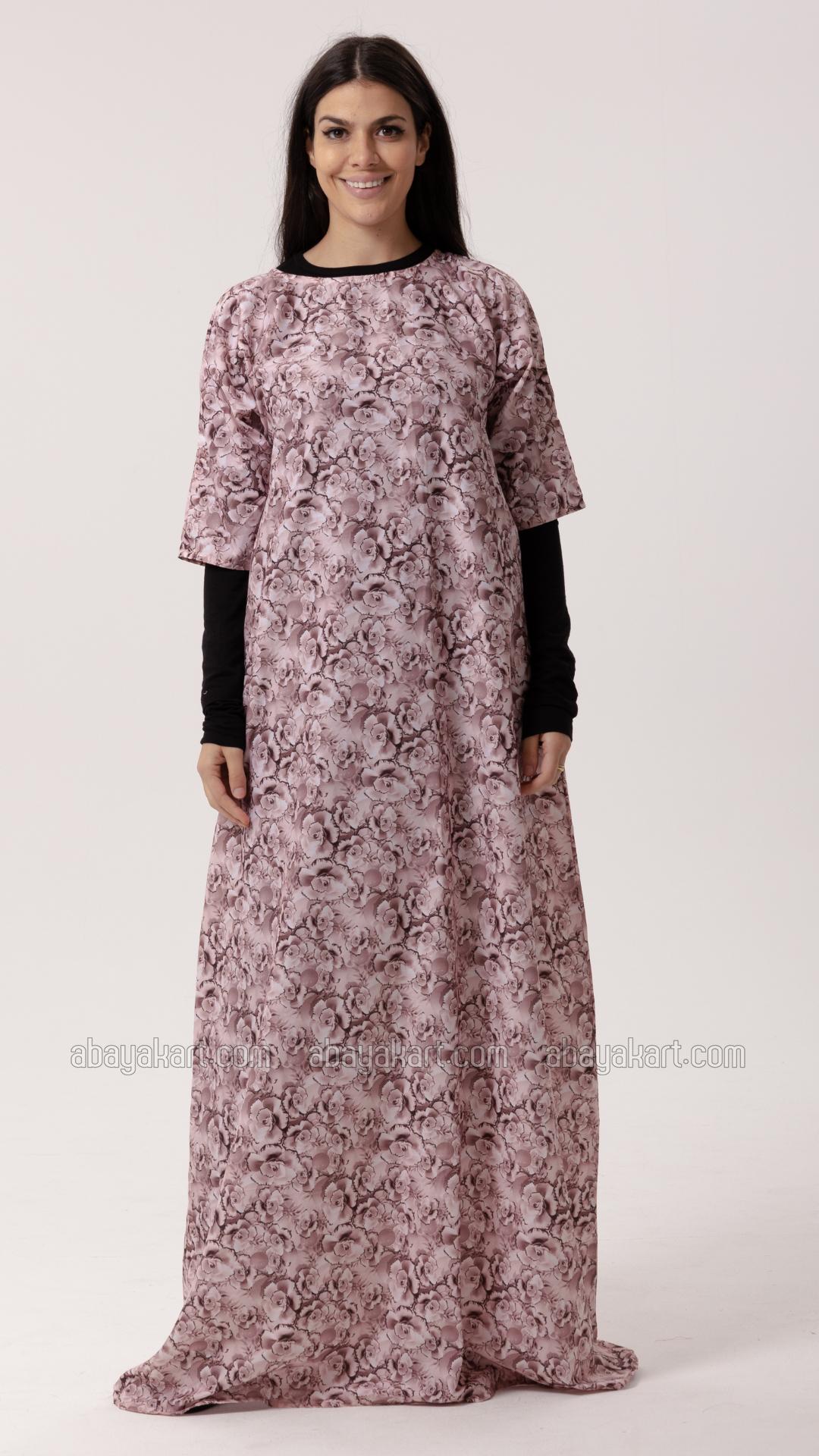 Wholesale Floral Print Jilbab With Inner Dress And Niqab