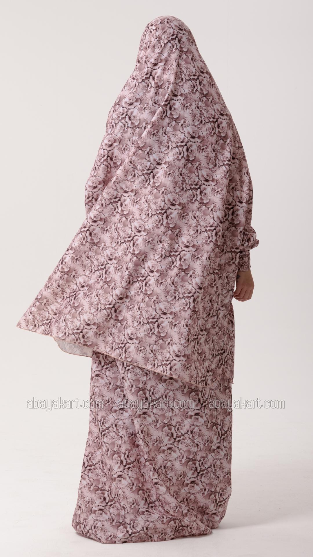 Wholesale Floral Print Jilbab With Inner Dress And Niqab