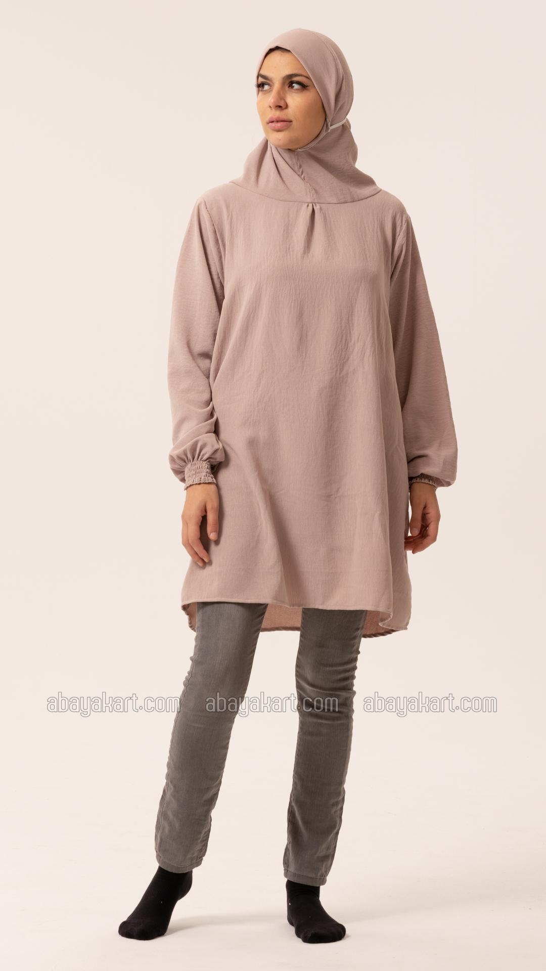 Wholesale Premium Islamic Travel Prayer Dress In Blush Pink