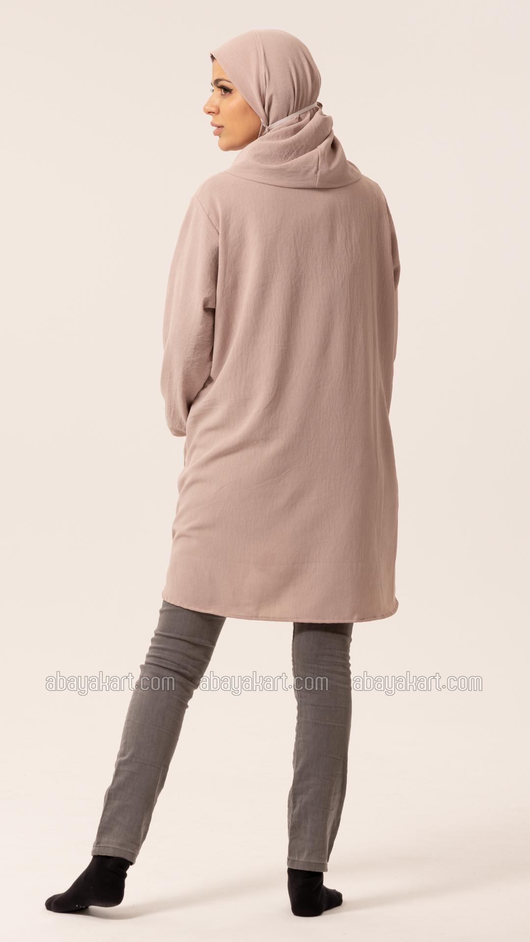 Wholesale Premium Islamic Travel Prayer Dress In Blush Pink