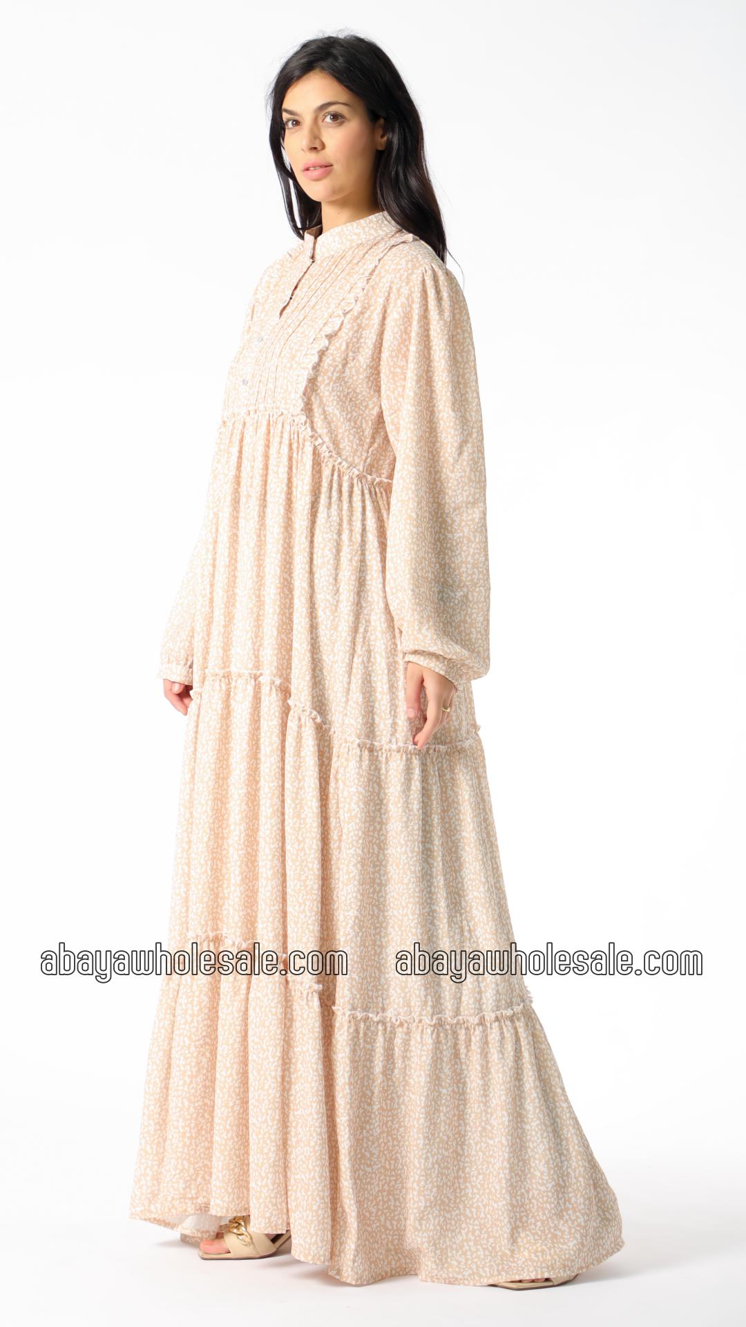 Wholesale Simple Modest Dress In Cream