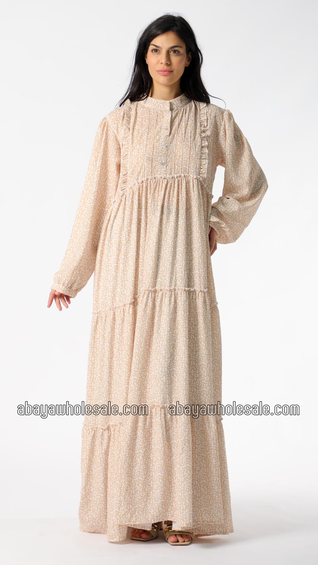 Wholesale Simple Modest Dress In Cream