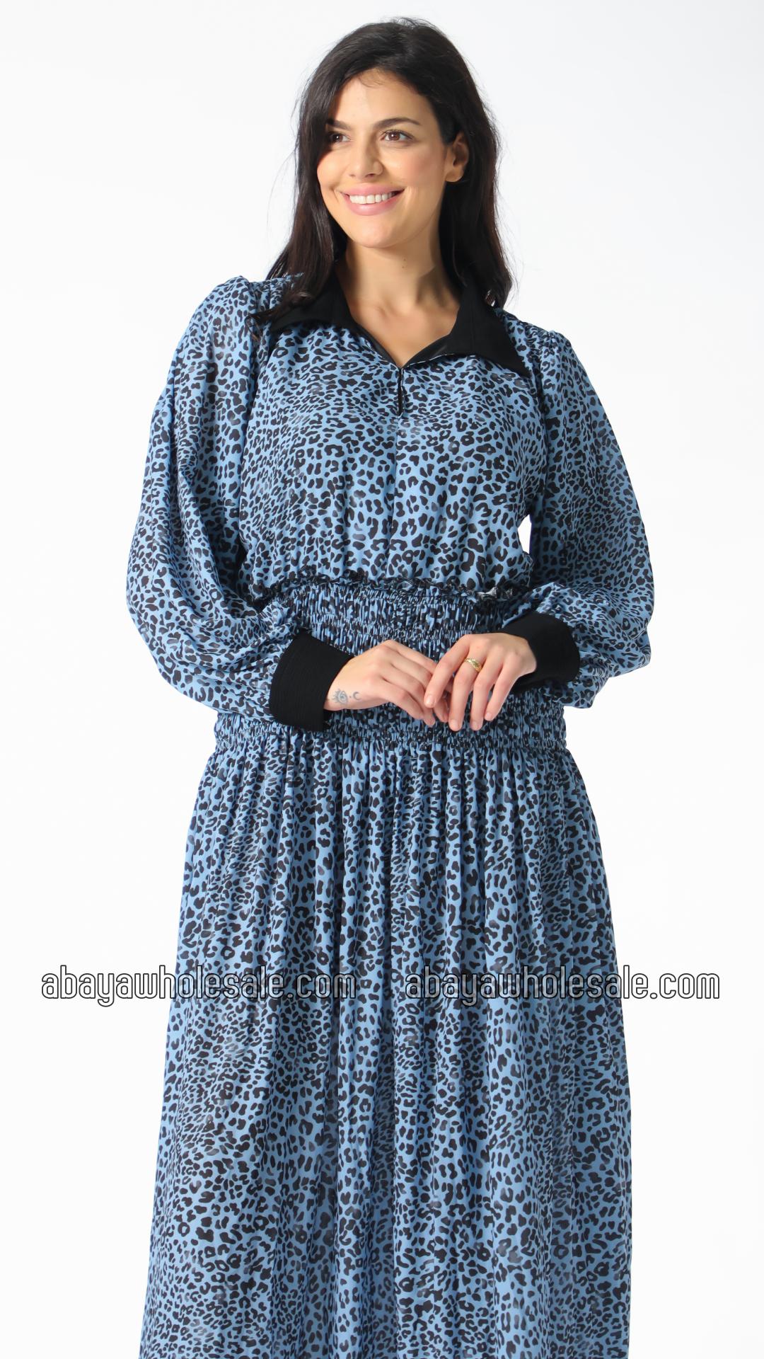 Wholesale Modest Dress with Tiger Print