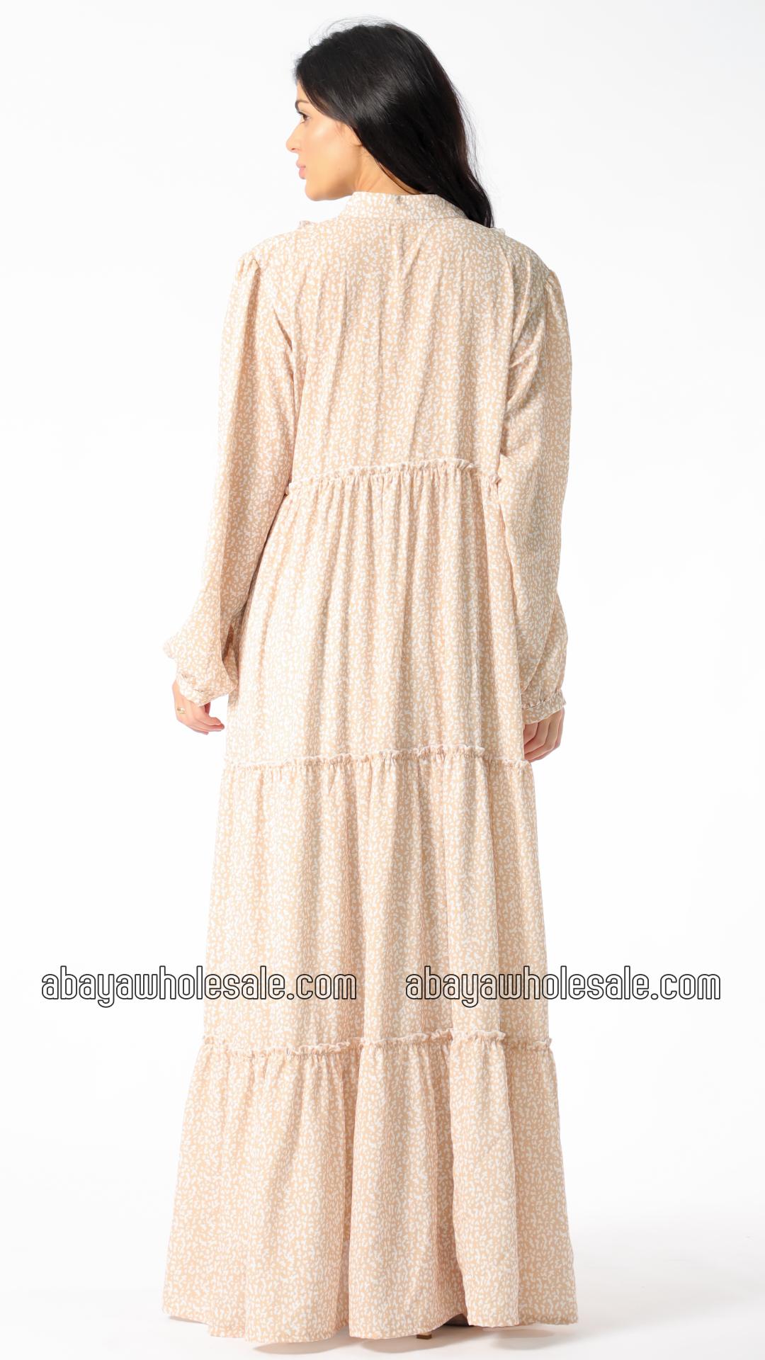 Wholesale Simple Modest Dress In Cream