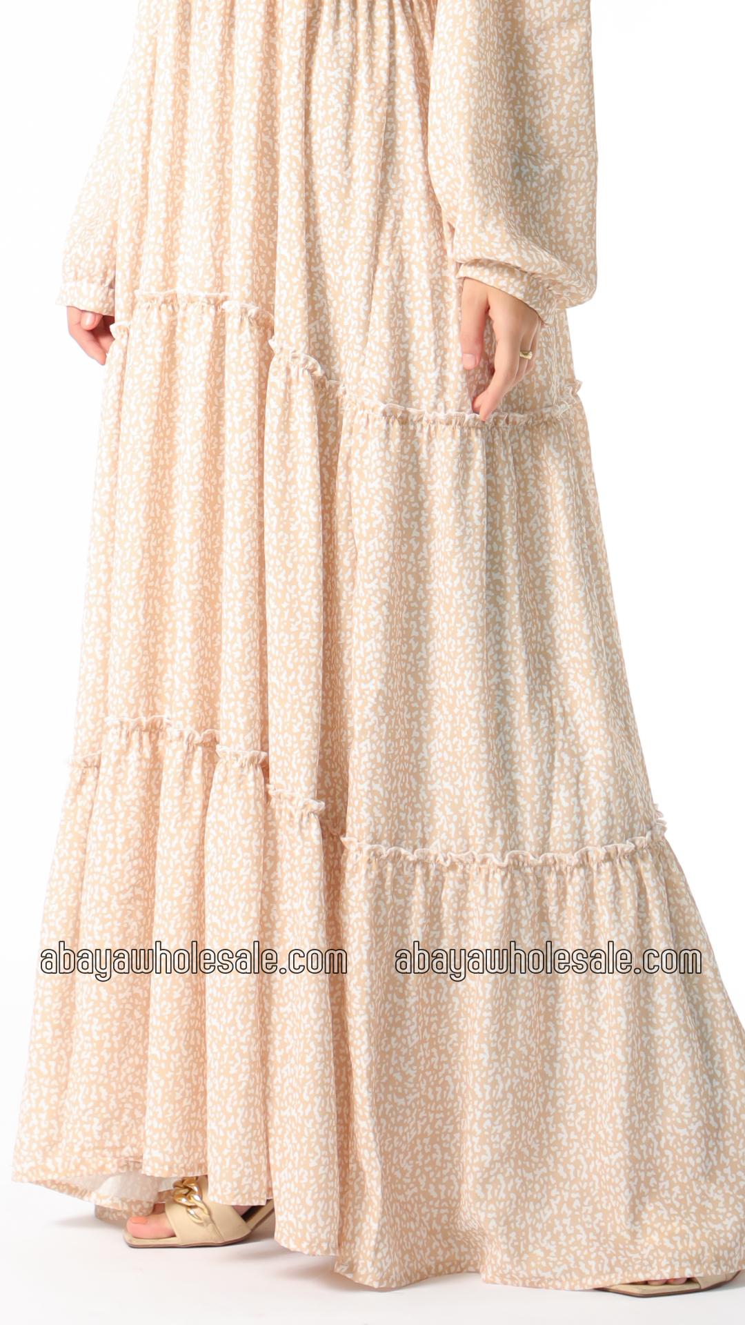 Wholesale Simple Modest Dress In Cream