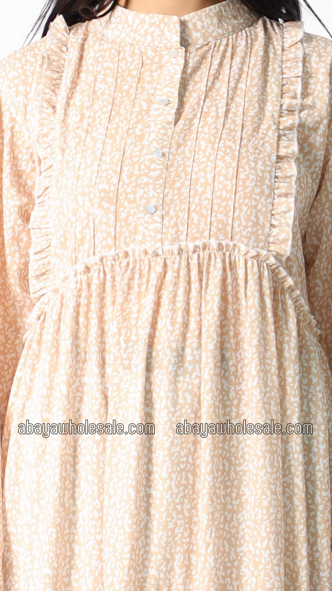 Wholesale Simple Modest Dress In Cream