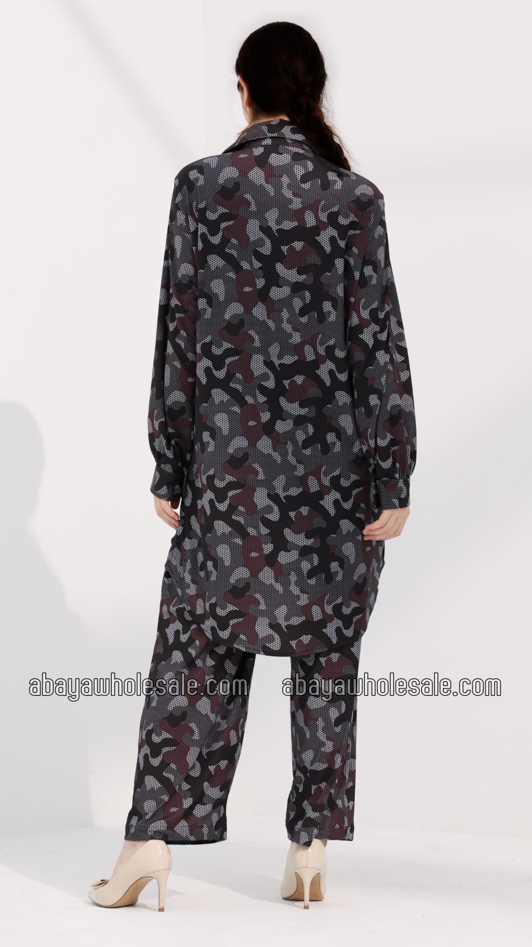 Wholesale Laiba Printed Coord Set In Black