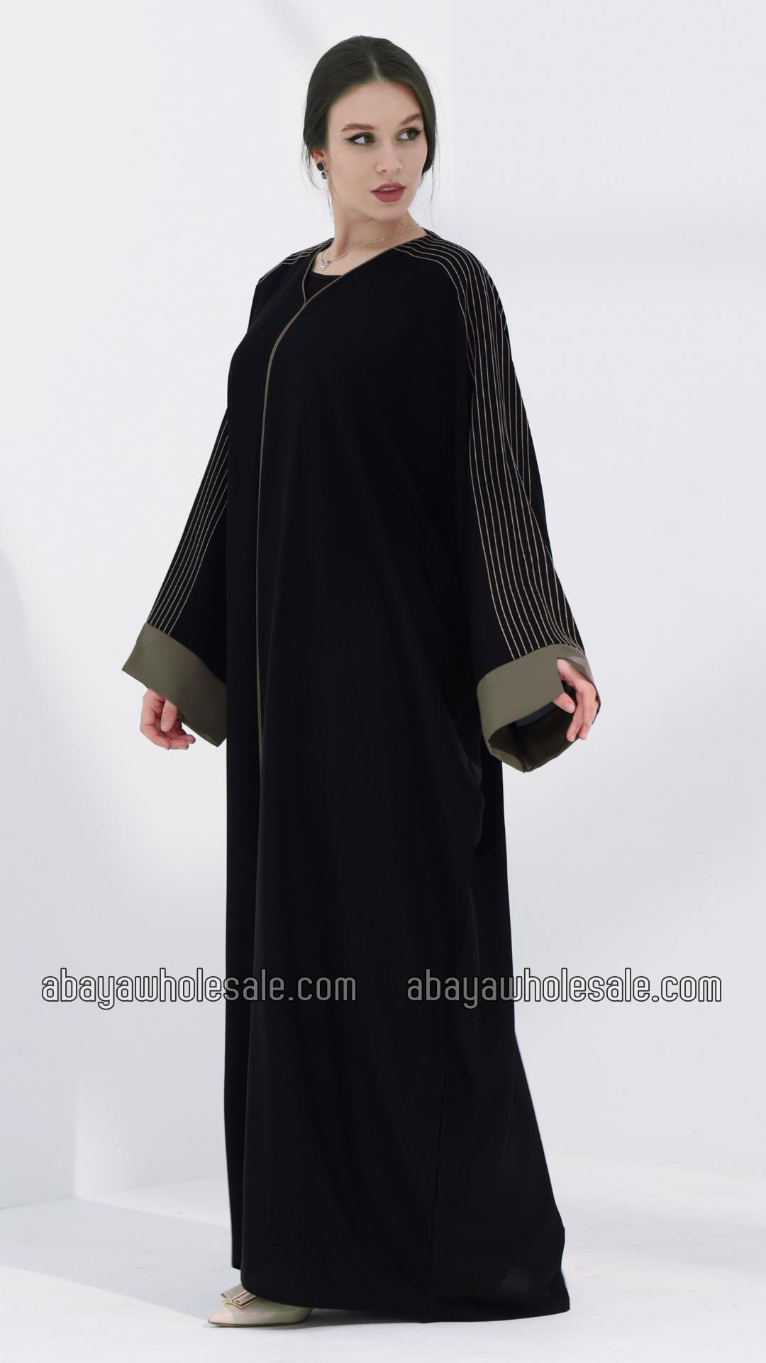 Wholesale Elegant Kaftan Abaya In Black