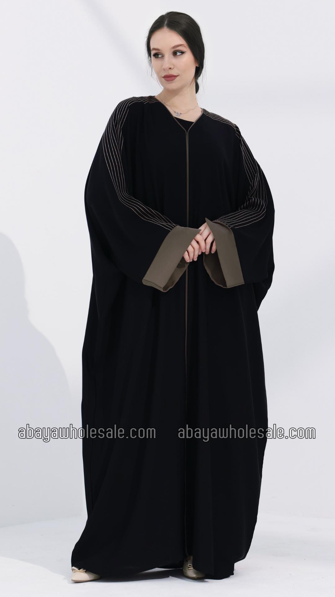 Wholesale Elegant Kaftan Abaya In Black